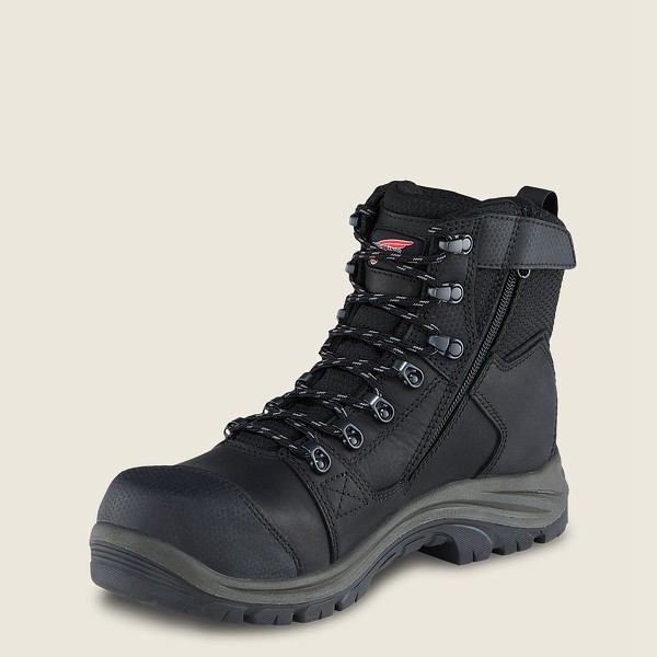 Bottes de Sécurité Red Wing - Trades - 6-Inch Side-Zip Waterproof Toe - Noir - Homme 681GXSPHE